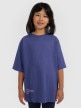 mini: Dziewczęcy t-shirt oversize z nadrukiem 4F 4FJRAW25TTSHF3187 - granatowy (1)