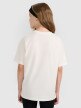 mini: Dziewczęcy t-shirt z nadrukiem 4F 4FJRAW25TTSHF3188 - biały (5)