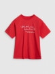 mini: Dziewczęcy t-shirt z nadrukiem 4F 4FJRAW25TTSHF3188 - czerwony (5)