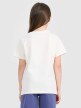 mini: Dziewczęcy t-shirt z nadrukiem 4F 4FJRAW25TTSHF3189-11S - biały (5)