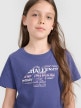 mini: Dziewczęcy t-shirt z nadrukiem 4F 4FJRAW25TTSHF3189-11S - granatowy (4)