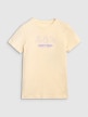 mini: Dziewczęcy t-shirt z nadrukiem 4F 4FJRAW25TTSHF3198 - żółty (6)