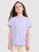  4F JUNIOR Dziewczęcy tshirt z nadrukiem 4F 4FJRAW25TTSHF3199  fioletowy Fioletowy