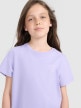 mini: Dziewczęcy t-shirt z nadrukiem 4F 4FJRAW25TTSHF3199 - fioletowy (4)