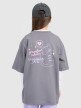 mini: Dziewczęcy t-shirt oversize z nadrukiem 4F 4FJRAW25TTSHF3200 - szary (5)
