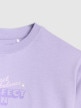 mini: Dziewczęcy t-shirt oversize z nadrukiem 4F 4FJRAW25TTSHF3200 - fioletowy (8)