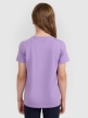 mini: Dziewczęcy t-shirt bez nadruku 4F 4FJRAW25TTSHF3233 - fioletowy (4)