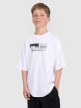  4F JUNIOR Chłopięcy tshirt oversize z nadrukiem 4F 4FJRAW25TTSHM3065  biały Biały