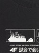 mini: Chłopięcy t-shirt oversize z nadrukiem 4F 4FJRAW25TTSHM3065 - czarny (2)