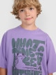 mini: Chłopięcy t-shirt oversize z nadrukiem 4F 4FJRAW25TTSHM3207 - fioletowy (4)