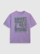 mini: Chłopięcy t-shirt oversize z nadrukiem 4F 4FJRAW25TTSHM3207 - fioletowy (6)