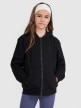 mini: Dziewczęca bluza rozpinana z kapturem 4F 4FJRMM00TSWSF2464 - czarny (1)