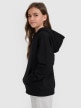 mini: Dziewczęca bluza nierozpinana z kapturem 4F 4FJRMM00TSWSF2465 - czarna (4)