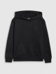 mini: Dziewczęca bluza nierozpinana z kapturem 4F 4FJRMM00TSWSF2465 - czarna (6)