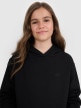 mini: Dziewczęca bluza nierozpinana z kapturem 4F 4FJRMM00TSWSF2465 - czarna (3)