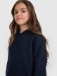 mini: Dziewczęca bluza nierozpinana z kapturem 4F 4FJRMM00TSWSF2465 - granatowa (3)