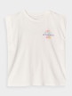mini: Dziewczęcy top z nadrukiem 4F 4FJRSS24TTSHF2052 - biały (5)