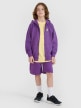 mini: Chłopięca bluza dresowa rozpinana z kapturem 4F 4FJRSS25TSWSM2103 - fioletowa (2)
