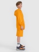 mini: Chłopięca bluza dresowa rozpinana z kapturem 4F 4FJRSS25TSWSM2103 - pomarańczowa (3)