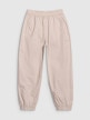 mini: Dziewczęca spodnie dresowe joggery 4F 4FJRSS25TTROF1465 - beżowe (5)