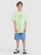 mini: Chłopięcy t-shirt z nadrukiem 4F 4FJRSS25TTSHM2641 - zielony (3)