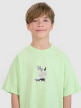 mini: Chłopięcy t-shirt z nadrukiem 4F 4FJRSS25TTSHM2641 - zielony (2)