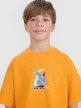 mini: Chłopięcy t-shirt z nadrukiem 4F 4FJRSS25TTSHM2641 - pomarańczowy (2)