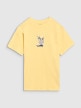mini: Chłopięcy t-shirt z nadrukiem 4F 4FJRSS25TTSHM2641 - żółty (5)
