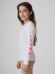 mini: Dziewczęcy longsleeve do pływania UPF50+ 4F 4FJRSS26TFLOF697 - biały (3)