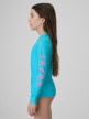 mini: Dziewczęcy longsleeve do pływania UPF50+ 4F 4FJRSS26TFLOF697 - niebieski (3)