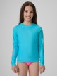 Obrazek dla: 4F JUNIOR Dziewczęcy longsleeve do pływania UPF50+ 4F 4FJRSS26TFLOF697  niebieski Niebieski