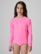Obrazek dla: 4F JUNIOR Dziewczęcy longsleeve do pływania UPF50+ 4F 4FJRSS26TFLOF697  różowy Różowy