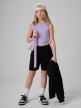 mini: Dziewczęcy crop top 4F 4FJRSS26TSLEF327 - fioletowy (2)