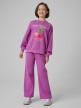 mini: Dziewczęca bluza nierozpinana bez kaptura 4F 4FJRSS26TSWSF2903 - fioletowa (2)