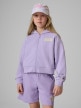 mini: Dziewczęca bluza rozpinana z kapturem 4F 4FJRSS26TSWSF2936 - fioletowa (1)