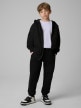 mini: Chłopięca bluza rozpinana z kapturem 4F 4FJRSS26TSWSM3051 - czarna (2)