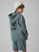 mini: Chłopięca bluza rozpinana z kapturem 4F 4FJRSS26TSWSM3052 - turkusowa (7)
