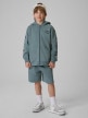 mini: Chłopięca bluza rozpinana z kapturem 4F 4FJRSS26TSWSM3052 - turkusowa (6)