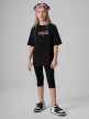 mini: Dziewczęce legginsy 3/4 4F 4FJRSS26TTIGF331 - czarne (5)