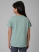 mini: Dziewczęcy t-shirt bez nadruku 4F 4FJRSS26TTSHF3554 - miętowy (6)