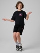 mini: Dziewczęcy t-shirt z nadrukiem 4F 4FJRSS26TTSHF3827 - czarny (2)
