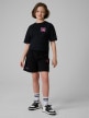 mini: Dziewczęcy t-shirt z nadrukiem 4F 4FJRSS26TTSHF3827 - czarny (4)