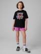 mini: Dziewczęcy t-shirt z nadrukiem 4F 4FJRSS26TTSHF3828 - czarny (4)