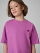 mini: Dziewczęcy t-shirt bez nadruku 4F 4FJRSS26TTSHF3841 - fioletowy (3)