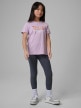 mini: Dziewczęcy t-shirt z nadrukiem 4F 4FJRSS26TTSHF3869 - fioletowy (5)