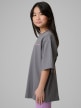 mini: Dziewczęcy t-shirt z nadrukiem 4F 4FJRSS26TTSHF3870 - szary (3)