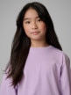 mini: Dziewczęcy t-shirt z nadrukiem 4F 4FJRSS26TTSHF3870 - fioletowy (4)