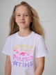 mini: Dziewczęcy t-shirt z nadrukiem 4F 4FJRSS26TTSHF3913 - biały (3)