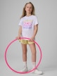 mini: Dziewczęcy t-shirt z nadrukiem 4F 4FJRSS26TTSHF3913 - biały (2)