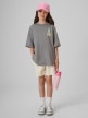 mini: Dziewczęcy t-shirt z nadrukiem 4F 4FJRSS26TTSHF3980 - szary (2)